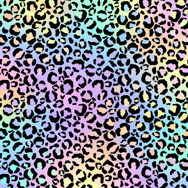 渐变背景上的全息豹纹图片下载