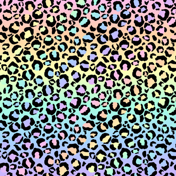 渐变背景上的全息豹纹图片下载