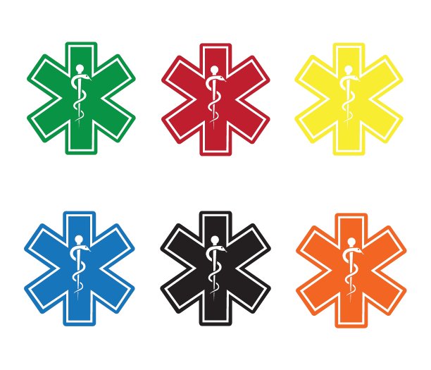 健康概念标签和标志矢量平面图标。图片下载