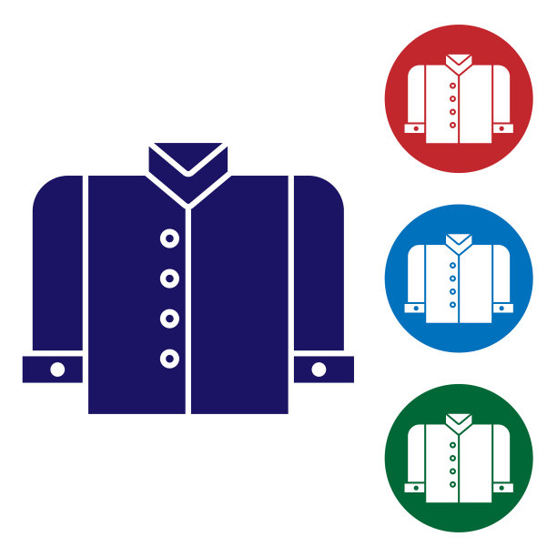 蓝色t恤图标孤立在白色背景图片下载