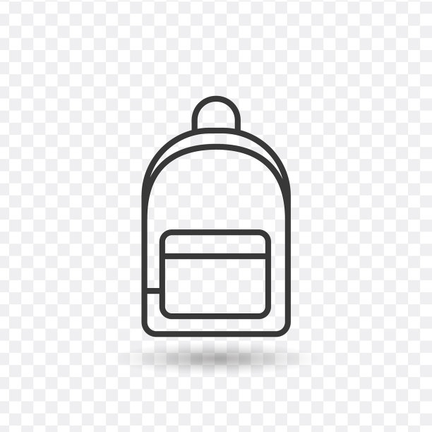 袋装图标线股票孤立在白色图片下载