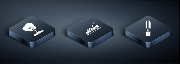 在地面园艺中设置等距树图片下载