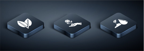 设置等距叶片浇灌芽和手图片下载