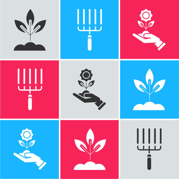 在工作中设置植物花园耙和手握图片下载