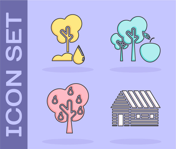 设农家浇水树和梨树图片下载