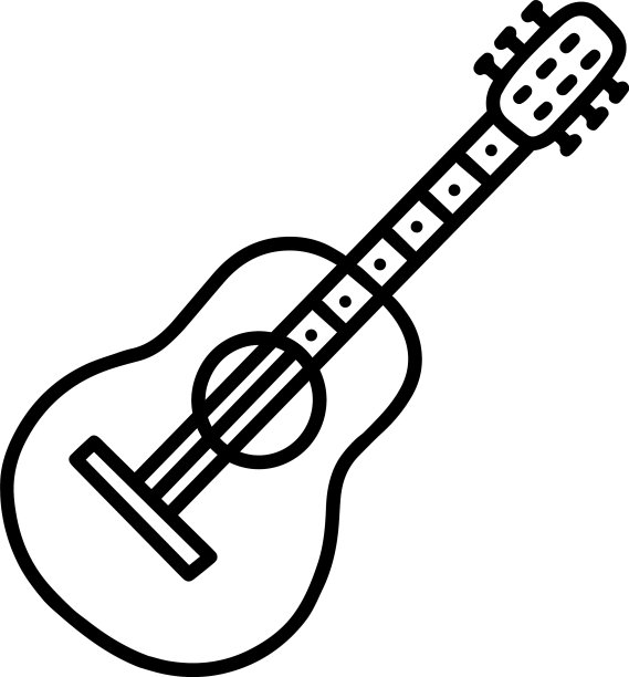 涂鸦的吉他图片下载