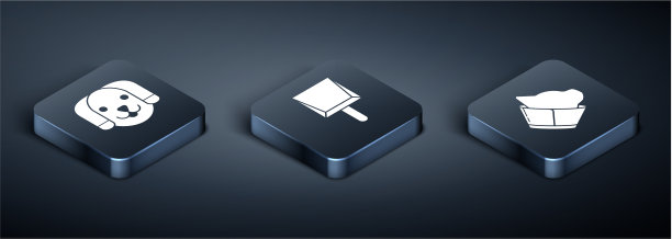 设置等距犬兽医诊所符号和图片下载