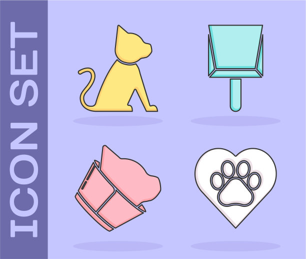 8、定心与动物足迹猫兽医图片下载