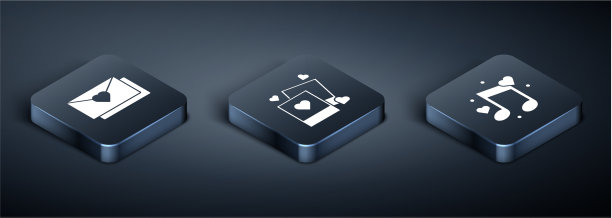 用等距信封装上情人节心曲图片下载