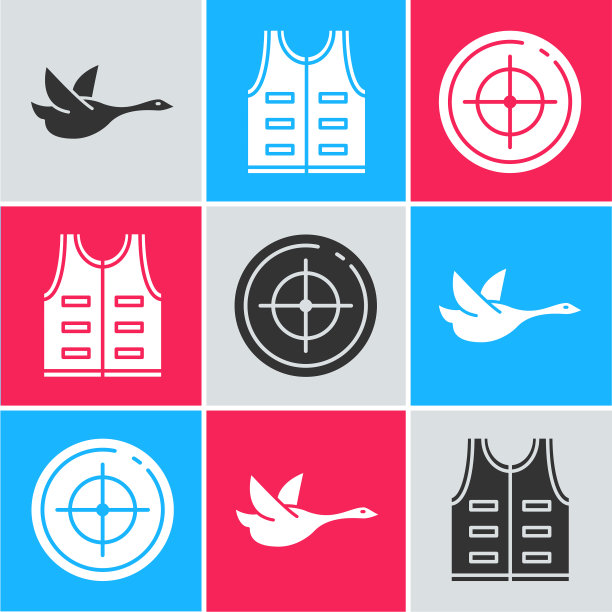 设定飞鸭狩猎外套和目标运动图片下载