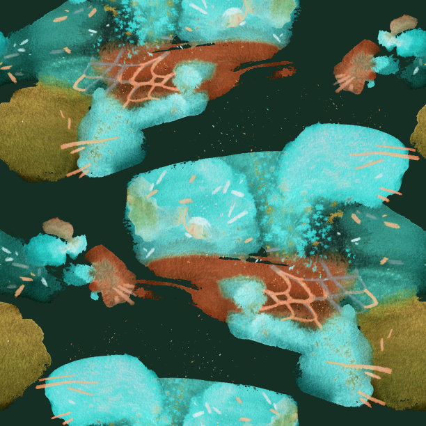 抽象水彩手绘笔触无缝图案。枯燥乏味的油漆纹理。图片下载