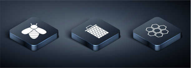 设置等距蜂房和蜂房图标图片下载