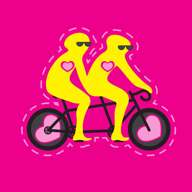 摘要两个人骑着同一辆自行车进来图片下载