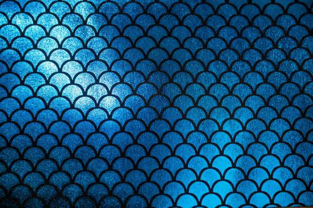 反光的深蓝色和青色美人鱼规模图案打印背景图片下载