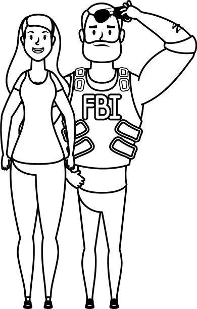 年轻的联邦调查局探员和女性角色图片下载