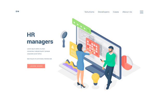 与数据等距工作的专家经理图片下载