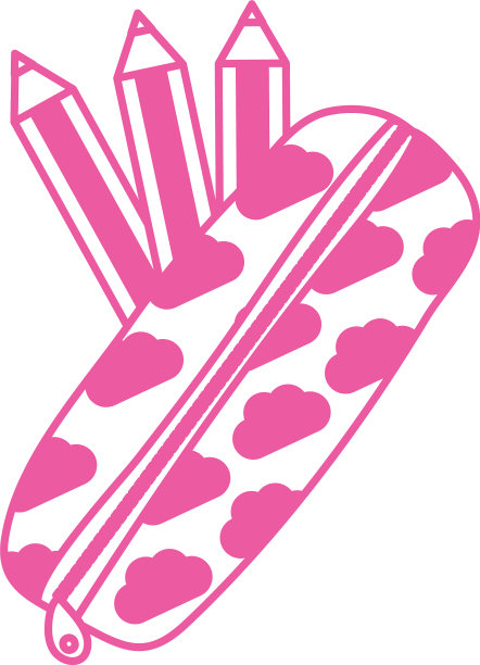 铅笔颜色配备文具盒图片下载