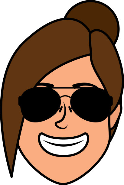 可爱的年轻女子头戴墨镜的性格图片下载