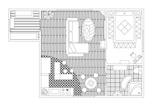 建筑色彩平面图详细的公寓图片下载