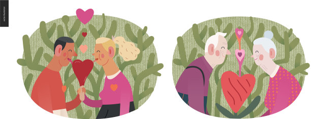 情侣在爱-情人节图形图片下载