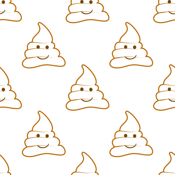 便便表情无缝模式背景。图片下载