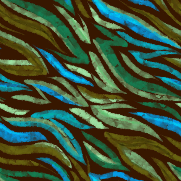 无缝图案制成的斑马条纹纹理。由曲线和形状构成的抽象几何背景。图片下载