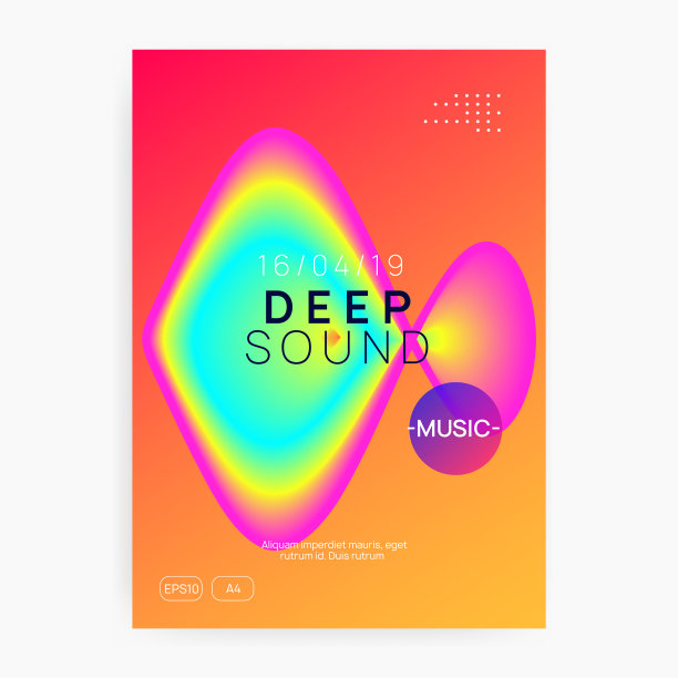 夏季音乐节海报和音乐传单。图片下载