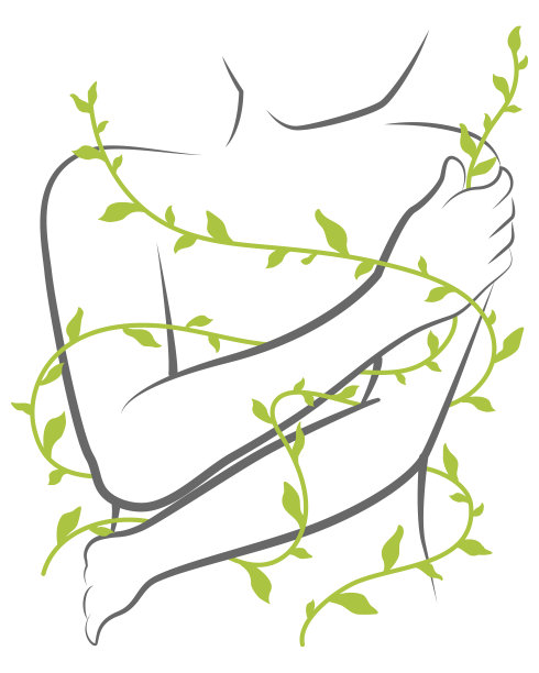 手极简主义和藤蔓几何涂鸦抽象花卉元素。徒手画图片下载