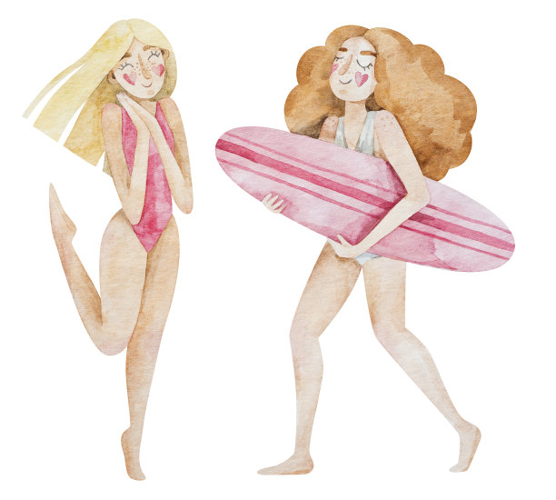 女孩穿着比基尼素材图片