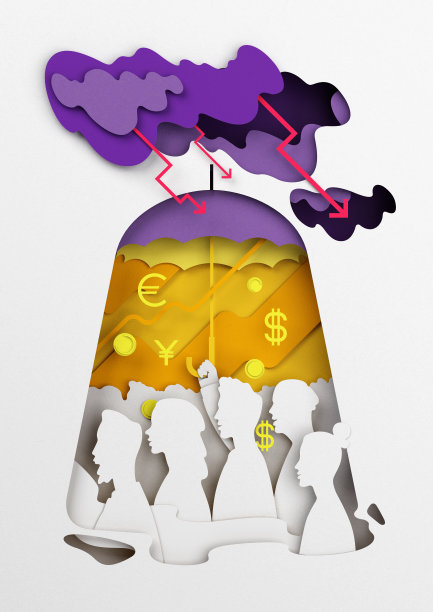 人们试图解决他们的财务问题。3 d-illustration图片下载