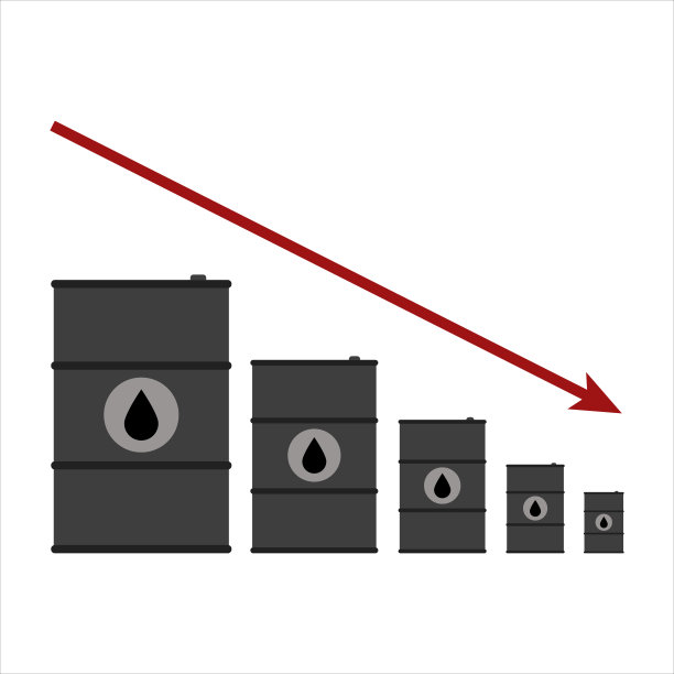油黑色桶图标在白色背景，平面风格，矢量插图图片下载