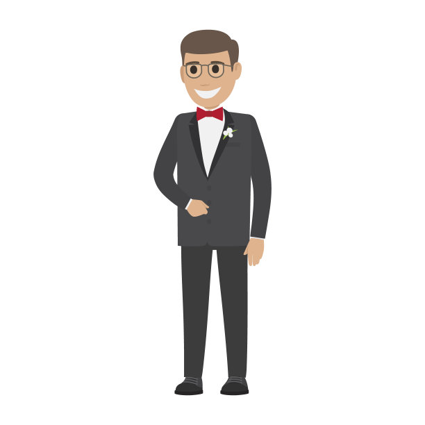 穿着婚纱的新郎被隔离在白人年轻男性身上图片下载