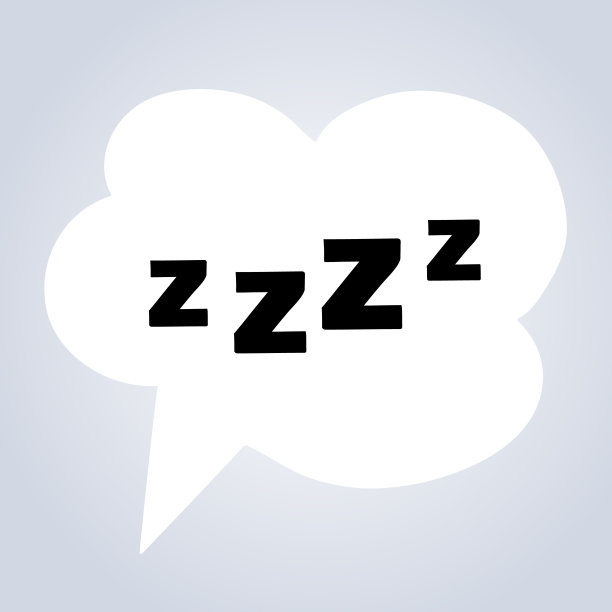 Zzzz黑色睡眠文本内的白色语音云气泡在灰色背景，孤立的矢量插图打鼾睡觉时间的概念。图片下载