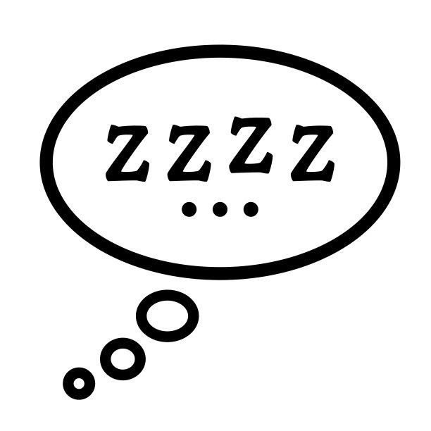 在白色背景上的语音泡泡里的Zzzz黑色睡眠文本，打鼾睡觉时间的孤立矢量插图或涂鸦风格的失眠概念。图片下载