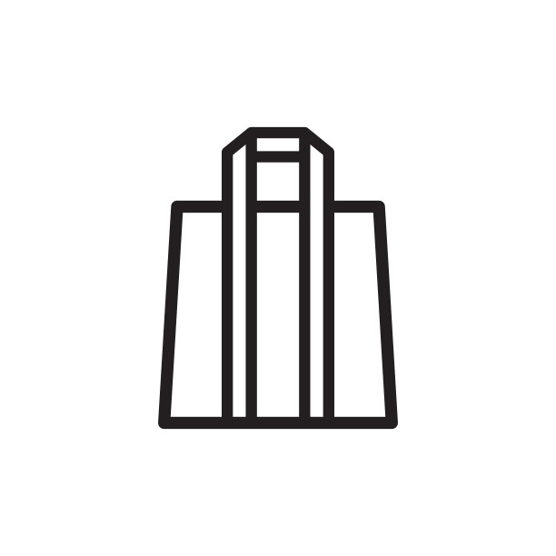 购物袋图标在时尚的扁平风格图片下载