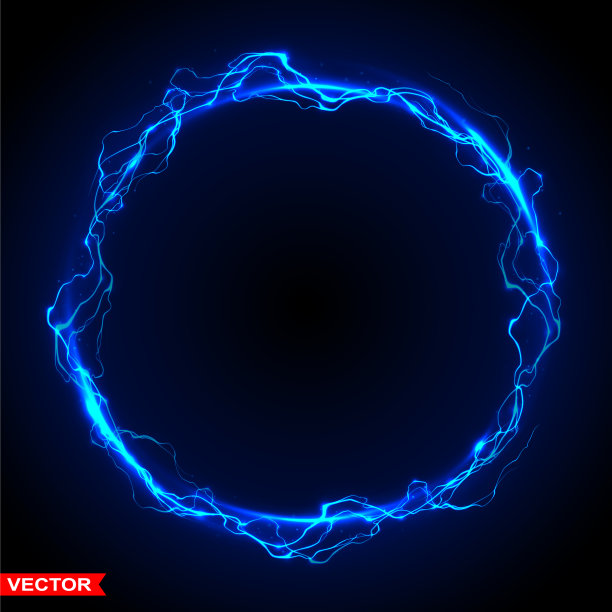 逼真的魔术圈雷暴闪电图片下载