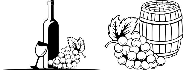 酒瓶葡萄酒啤酒桶图片下载