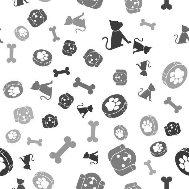 设置猫狗爪印和狗骨无缝图片下载