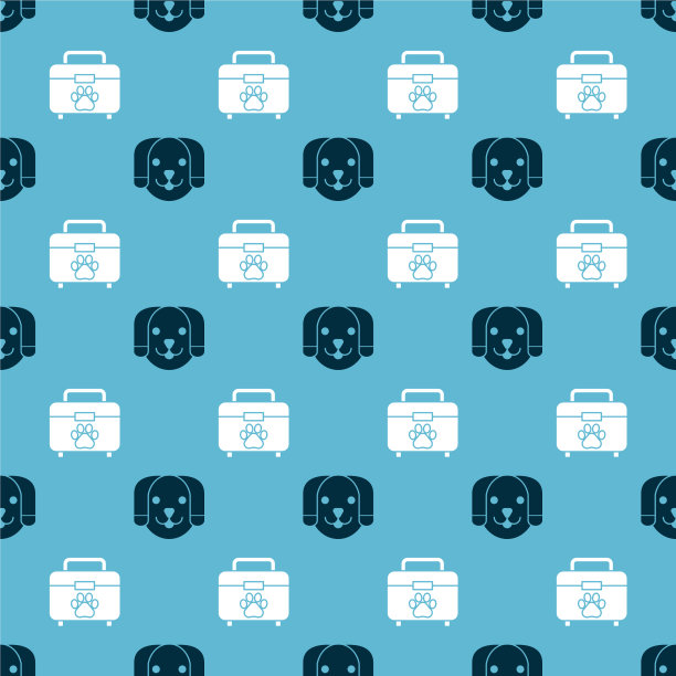 将狗和宠物的急救箱设置为无缝模式图片下载