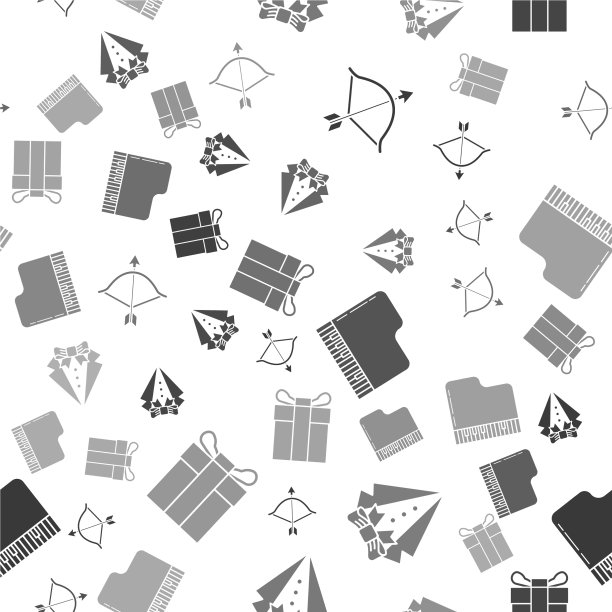 设置弓箭套装三角钢琴和礼盒图片下载