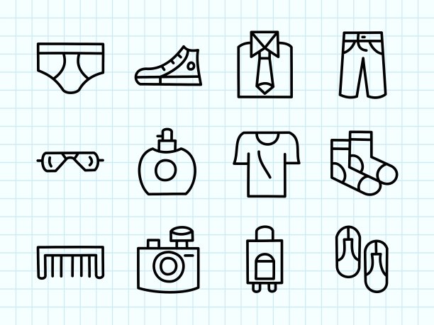 男士配件涂鸦画图片下载