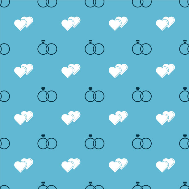 戴上结婚戒指和两颗相连的心图片下载