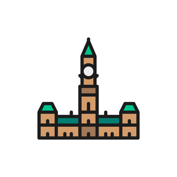 国会山渥太华平色线图标图片下载