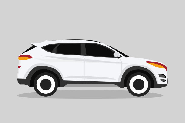 白色掀背车图片下载