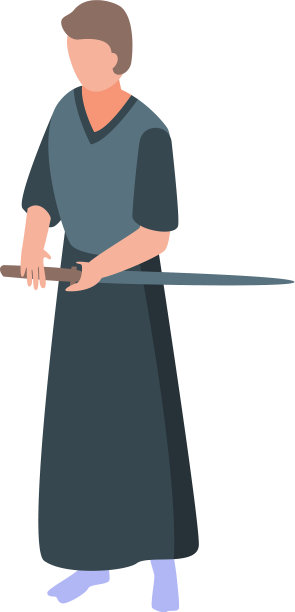 男性武士偶像等距风格图片下载