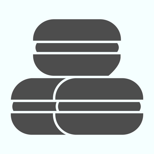 固体的椰子马卡龙或碎杏仁马卡龙图片下载