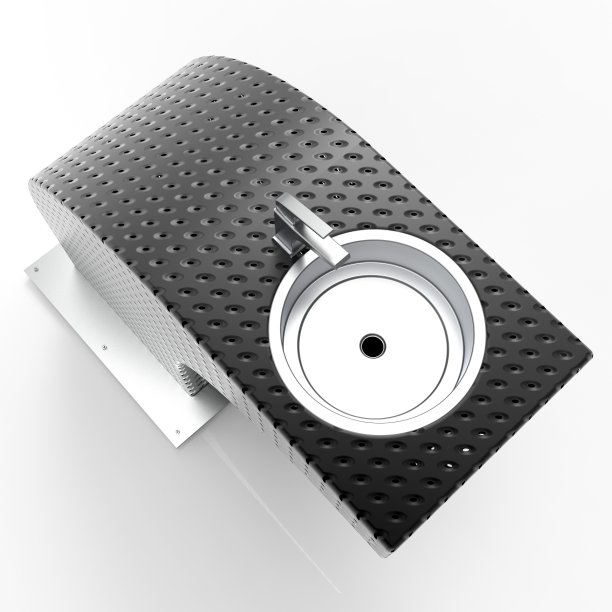 饮用花园喷泉穿孔金属三维图像图片下载