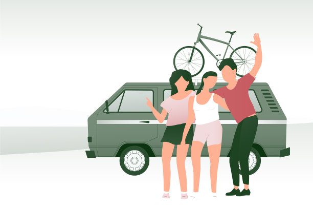 小男孩和小女孩的集体肖像图片下载