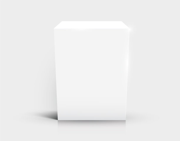 空白的白色立方体孤立在白色背景图片下载