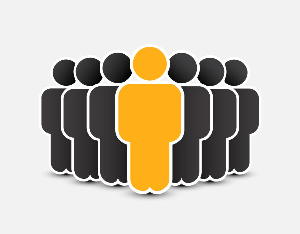 人的图标在时尚的平面风格人的象征图片下载